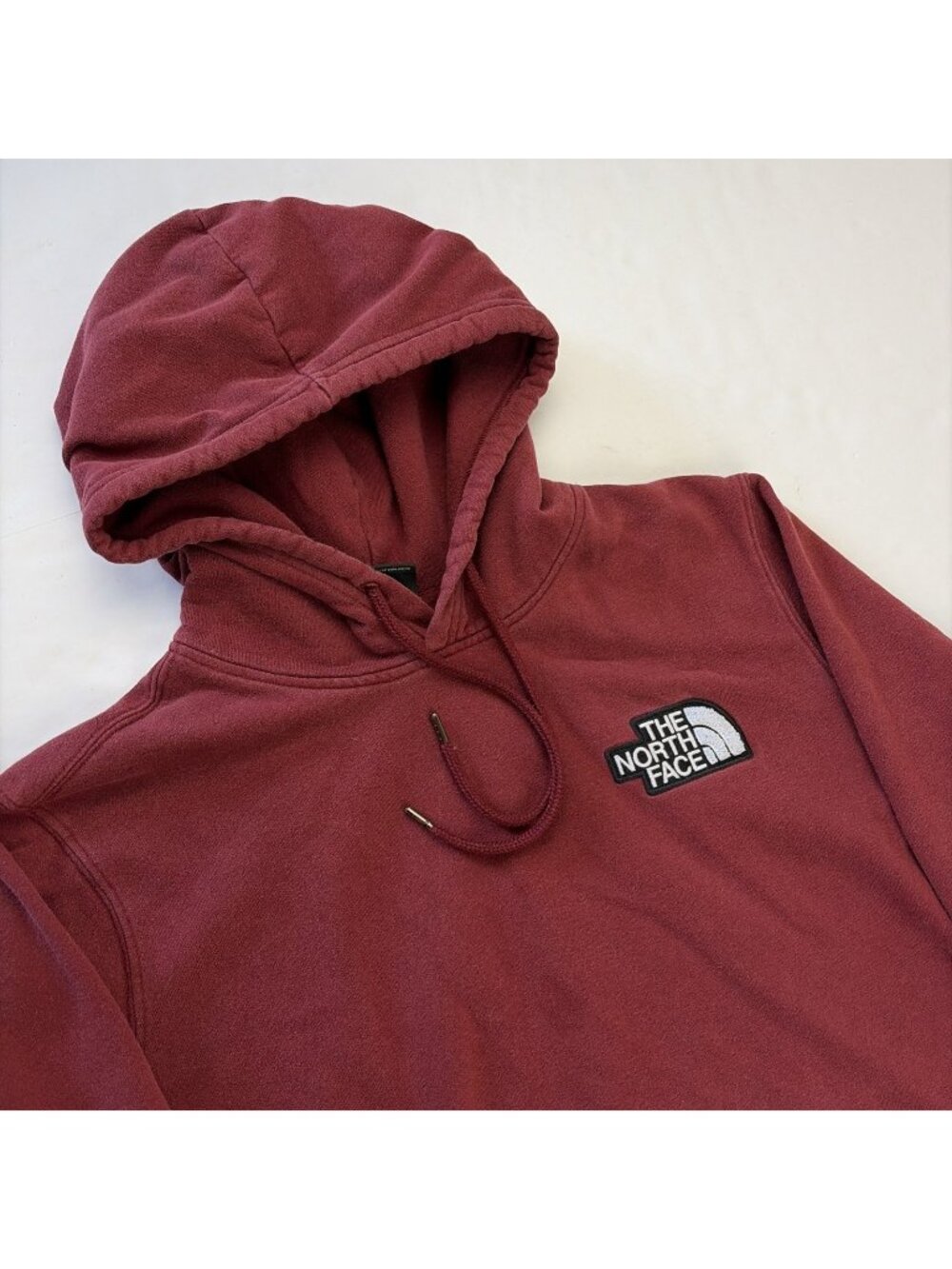 The North Face Hoodie Women's 2XL Logo Fleece Pullover Burgundy Pockets